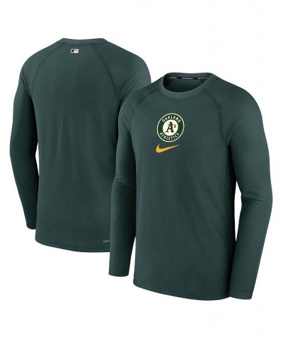 Men's Green Oakland Athletics Authentic Collection Game Raglan Performance Long Sleeve T-shirt $30.55 T-Shirts
