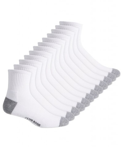 Men's Quarter Socks, 12 pack White $11.04 Socks