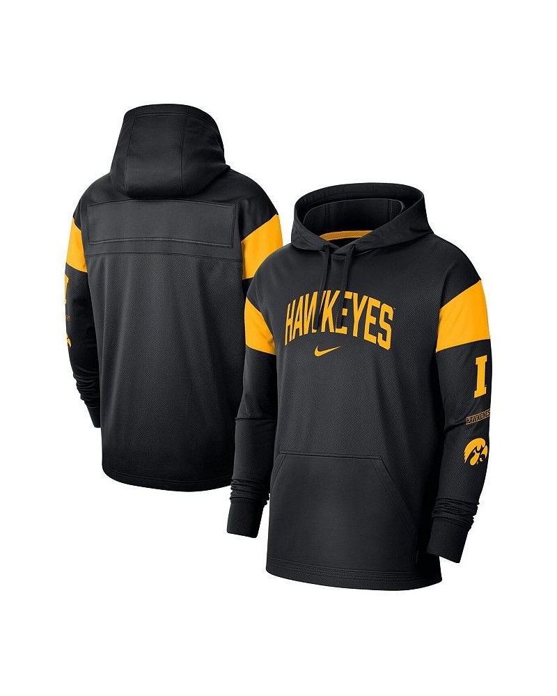 Men's Black Iowa Hawkeyes Jersey Performance Pullover Hoodie $46.20 Sweatshirt