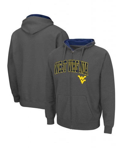 Men's Charcoal West Virginia Mountaineers Arch Logo 3.0 Full-Zip Hoodie $25.80 Sweatshirt