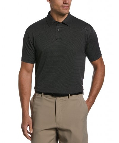 Men's Birdseye Textured Short-Sleeve Performance Polo Shirt Black $19.49 Polo Shirts