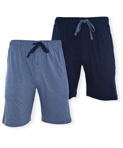 Men's Knit Jam Shorts, Pack of 2 Navy, Blue Heather $16.34 Pajama