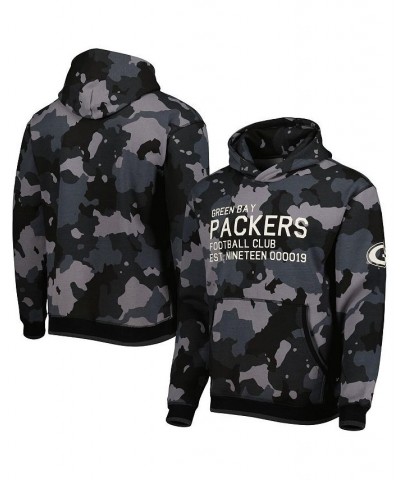 Men's Black Green Bay Packers Camo Pullover Hoodie $45.12 Sweatshirt