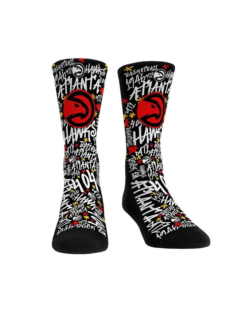 Men's and Women's Socks Atlanta Hawks Graffiti Crew Socks $16.79 Socks