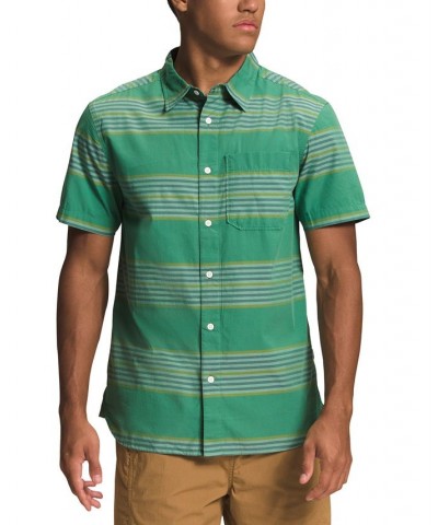 Men's Baytrail Yarn-Dye Button-Up Short-Sleeve Shirt Green $38.40 Shirts