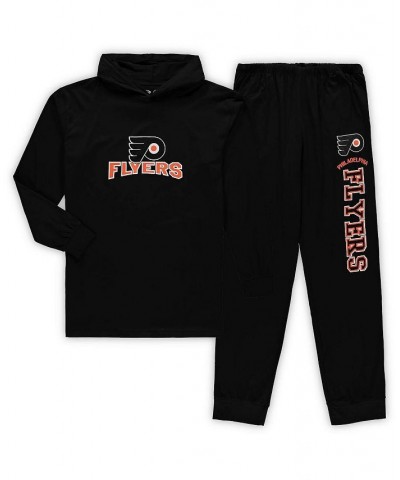 Men's Black Philadelphia Flyers Big and Tall Pullover Hoodie and Joggers Sleep Set $35.77 Pajama