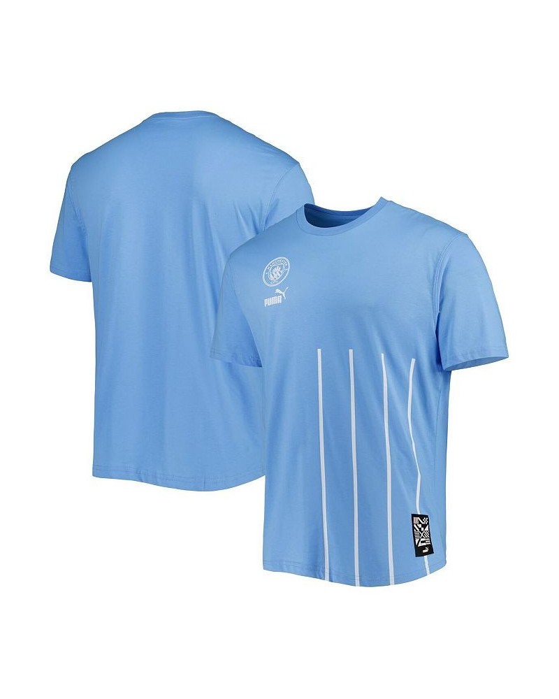Men's Sky Blue Manchester City FtblCulture Wordmark T-shirt $21.15 T-Shirts