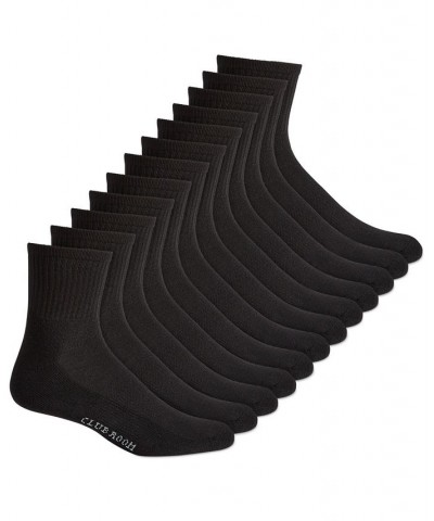Men's Quarter Socks, 12 pack Black $11.04 Socks