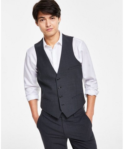 Men's Slim-Fit Wool Suit Vest Charcoal $31.89 Vests