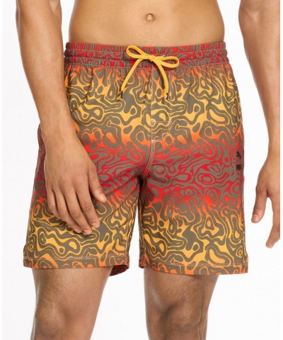 Men's Printed 7" Swim Trunks Yellow $17.60 Swimsuits