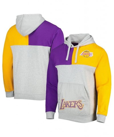 Men's Heather Gray Los Angeles Lakers Tie-Breaker Pullover Hoodie $35.70 Sweatshirt