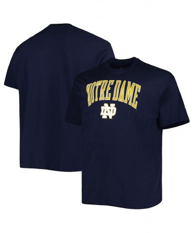 Men's Navy Notre Dame Fighting Irish Big and Tall Team Arch Over Wordmark T-shirt $17.60 T-Shirts