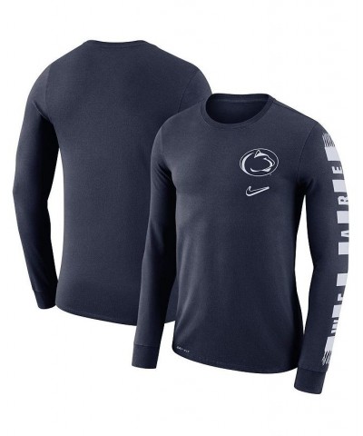 Men's Navy Penn State Nittany Lions Local Mantra Performance Long Sleeve T-shirt $21.59 T-Shirts