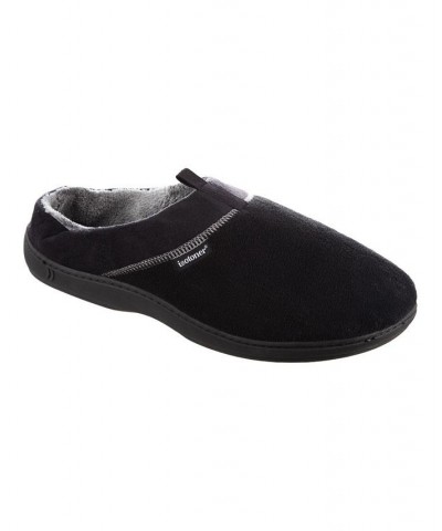Men's Microterry Jared Hoodback Slippers Black $11.70 Shoes