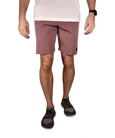 Men's Micro Graph Flat Front Gurkha Shorts Red $24.82 Shorts