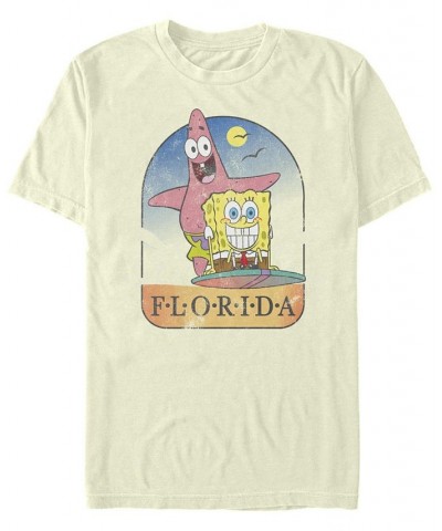 Men's Sponge Florida Short Sleeve Crew T-shirt Tan/Beige $20.64 T-Shirts