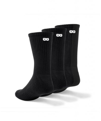 Men's Cushion Crew Socks, Pack of 3 Black $13.33 Socks