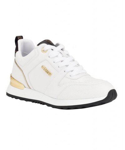 Women's Kadlin Logo Detailed Retro Jogger Sneakers White $45.78 Shoes