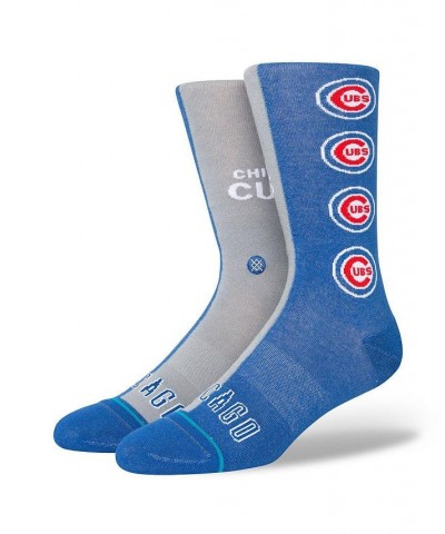 Men's Chicago Cubs Split Crew Socks $15.65 Socks