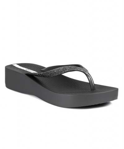Women's Mesh Chic Comfort Wedge Sandals Black $20.25 Shoes