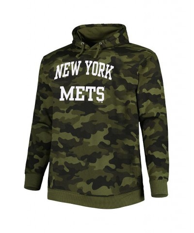 Men's Camo New York Mets Allover Print Big and Tall Pullover Hoodie $45.89 Sweatshirt