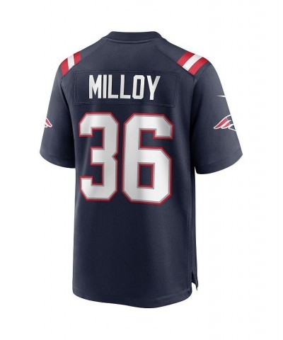 Men's Lawyer Milloy Navy New England Patriots Game Retired Player Jersey $63.00 Jersey