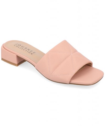 Women's Elidia Quilted Sandal Pink $45.00 Shoes
