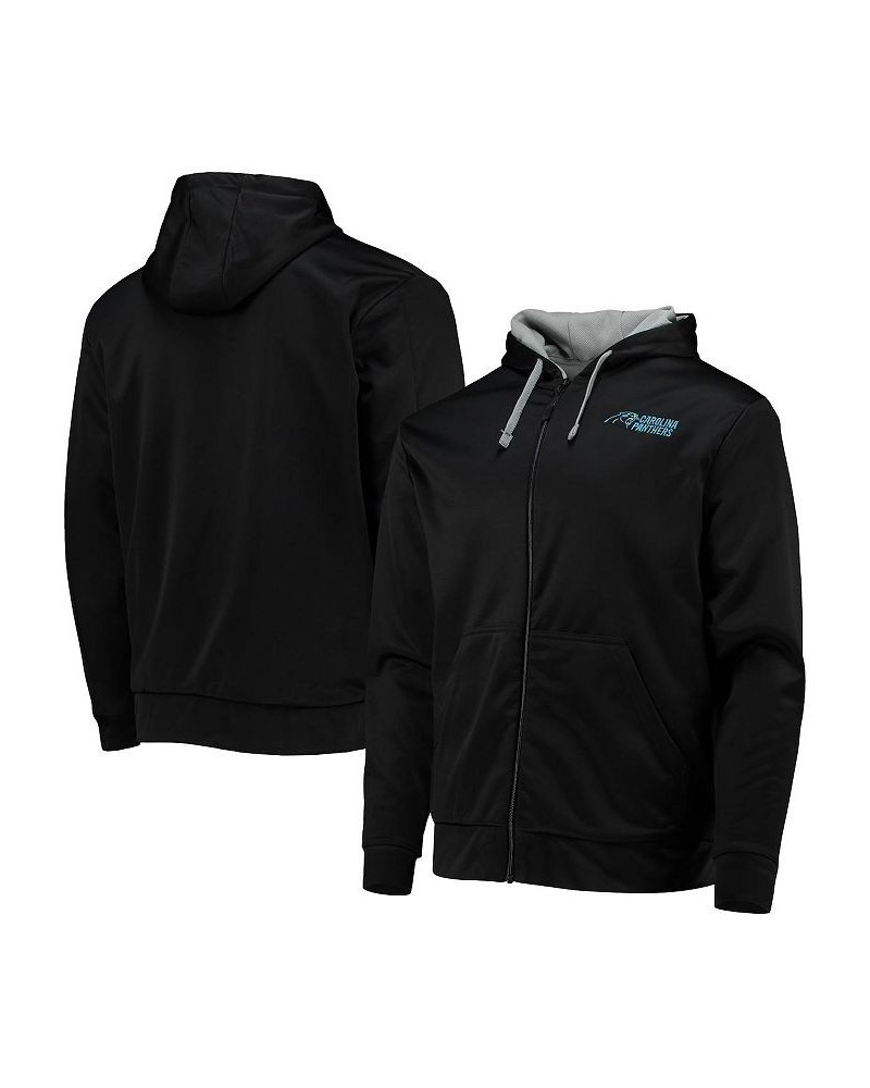 Men's Black, Gray Carolina Panthers Apprentice Full-Zip Hoodie $47.00 Sweatshirt