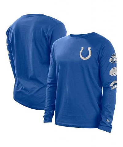 Men's Royal Indianapolis Colts Hype 2-Hit Long Sleeve T-shirt $26.22 T-Shirts