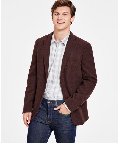 Men’s Slim-Fit Wool Textured Sport Coat Red $80.00 Blazers