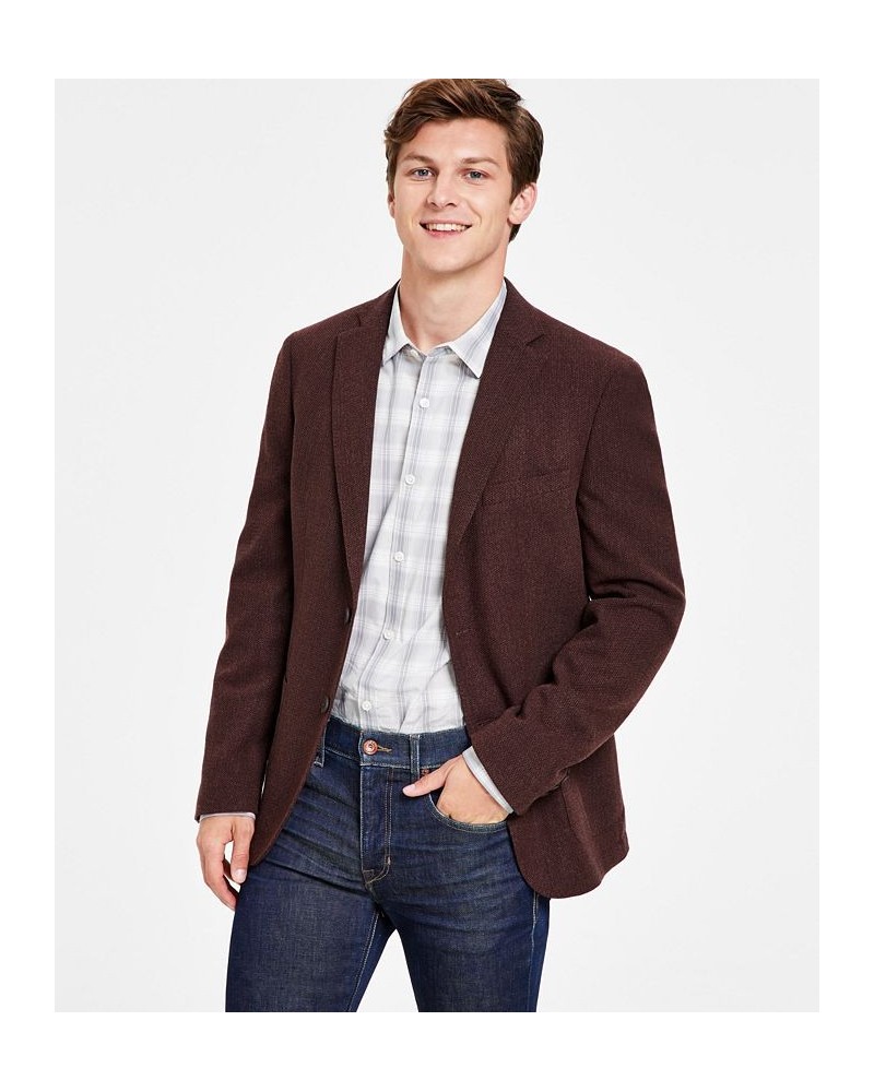 Men’s Slim-Fit Wool Textured Sport Coat Red $80.00 Blazers