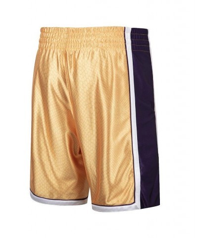 Men's Kobe Bryant Gold-Tone and Purple Los Angeles Lakers Authentic Reversible Shorts $96.20 Shorts