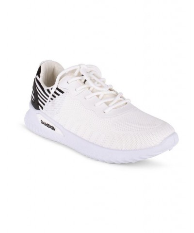 Women's Lucky Striped Sneaker White $26.40 Shoes