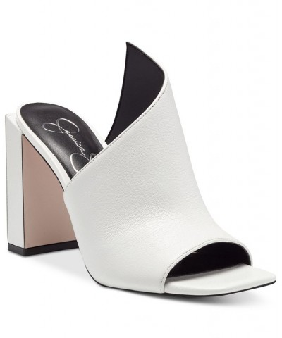 Women's Messia Asymmetrical Mules White $54.00 Shoes