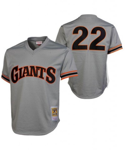 Men's Will Clark San Francisco Giants 1989 Authentic Cooperstown Collection Batting Practice Jersey - Gray $38.50 Jersey