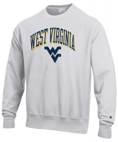 Men's Gray West Virginia Mountaineers Arch Over Logo Reverse Weave Pullover Sweatshirt $36.55 Sweatshirt