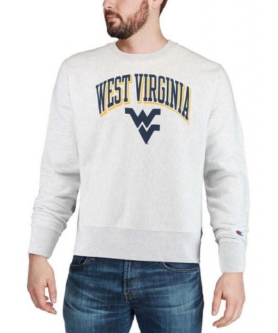 Men's Gray West Virginia Mountaineers Arch Over Logo Reverse Weave Pullover Sweatshirt $36.55 Sweatshirt