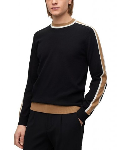 BOSS Men's Cotton Color-Blocking Sweater Black $83.20 Sweaters