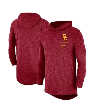 Men's Cardinal USC Trojans Slub Space-Dye Performance Long Sleeve Hoodie T-shirt $29.14 T-Shirts