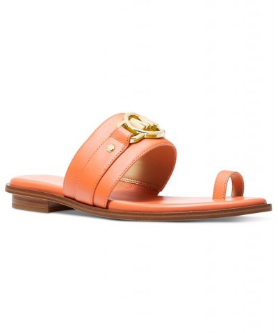 Women's Rory Flat Thong Sandals Orange $38.85 Shoes