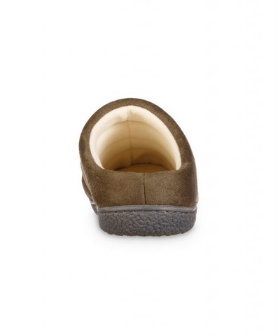 Men's Advanced Memory Foam Microsuede Puffer Comfort Hoodback Slippers Olive $13.14 Slippers