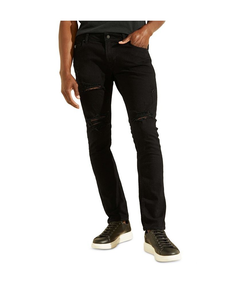 Men's Destroyed Skinny Jeans Black $41.04 Jeans
