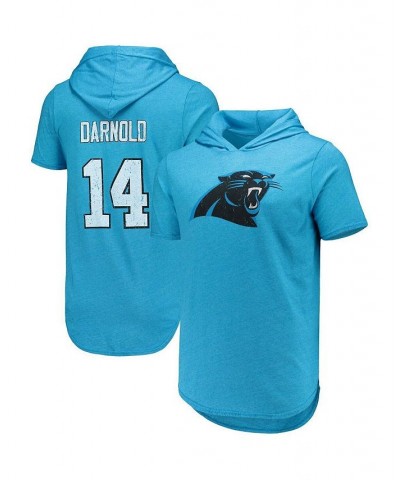 Men's Threads Sam Darnold Blue Carolina Panthers Player Name and Number Tri-Blend Hoodie T-shirt $34.44 T-Shirts
