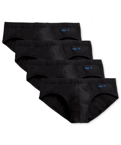 Men's 4 Pack Stretch Cotton Bikini Briefs Black $28.42 Underwear