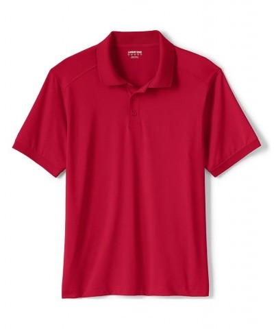 School Uniform Men's Short Sleeve Rapid Dry Polo Shirt Red $31.29 Polo Shirts