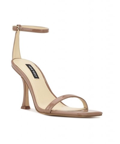Women's Yess Square Toe Tapered Heel Dress Sandals PD02 $45.60 Shoes