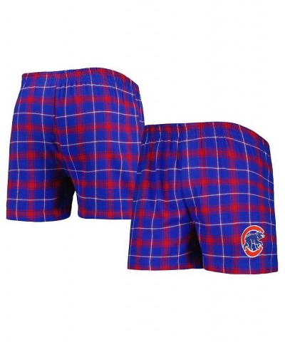 Men's Royal, Red Chicago Cubs Ledger Flannel Boxers $20.99 Underwear