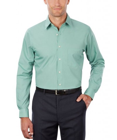 Men's Classic-Fit Point Collar Poplin Dress Shirt Leaf $14.51 Dress Shirts