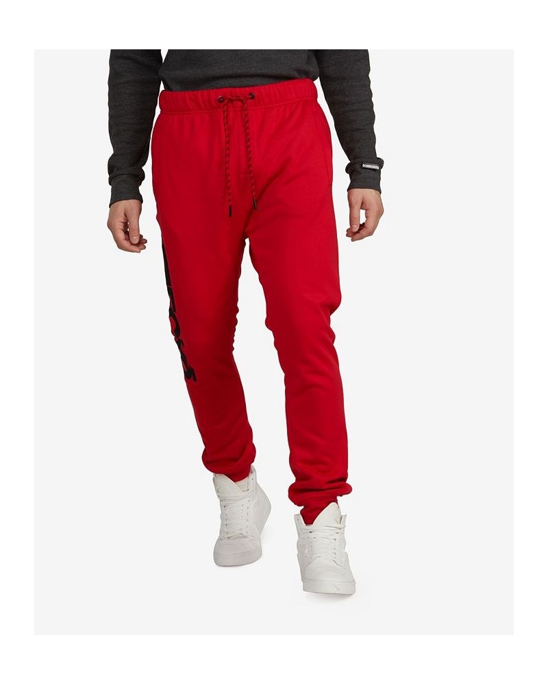Men's Big and Tall Track Em Down Joggers Red $30.16 Pants