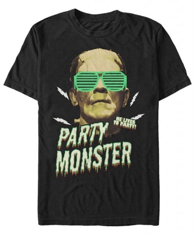 Universal Monsters Men's Frankenstein Party Monster Short Sleeve T-Shirt Black $18.89 T-Shirts